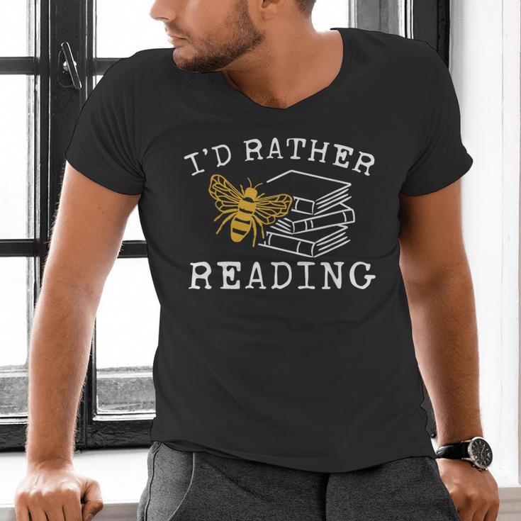 I'd Rather Bee Reading Teacher Librarian Book Lover Men's V-Neck T-Shirt, gift for family, gift for coworker I'd Rather Bee Reading Teacher Librarian Book Lover Men's V-Neck T-Shirt, gift for family, gift for coworker