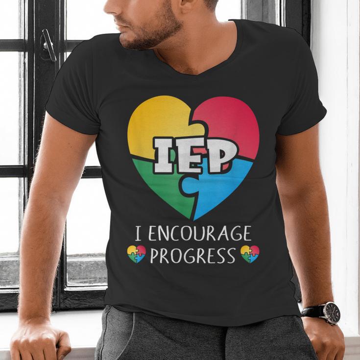 IEP I Encourage Progress Special Education School Teacher Men's V-Neck T-Shirt, gift for family, gift for coworker IEP I Encourage Progress Special Education School Teacher Men's V-Neck T-Shirt, gift for family, gift for coworker