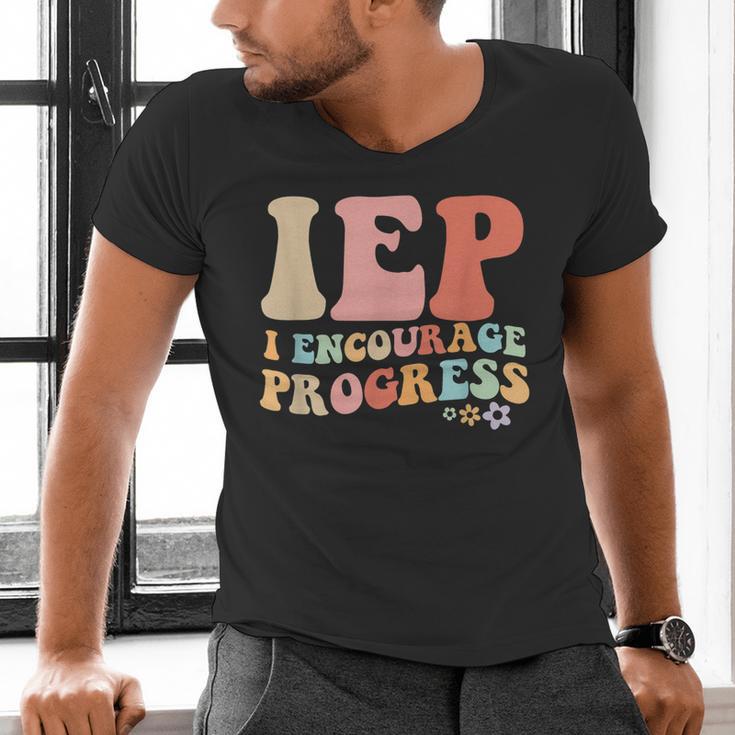 IEP I Encourage Progress Special Education Teacher Graphics Men's V-Neck T-Shirt, gift for family, gift for coworker IEP I Encourage Progress Special Education Teacher Graphics Men's V-Neck T-Shirt, gift for family, gift for coworker