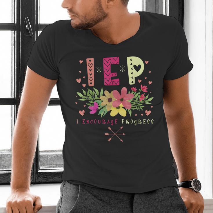 IEP I Encourage Progress Teacher Special Education Men Women Men's V-Neck T-Shirt, gift for family, gift for coworker IEP I Encourage Progress Teacher Special Education Men Women Men's V-Neck T-Shirt, gift for family, gift for coworker