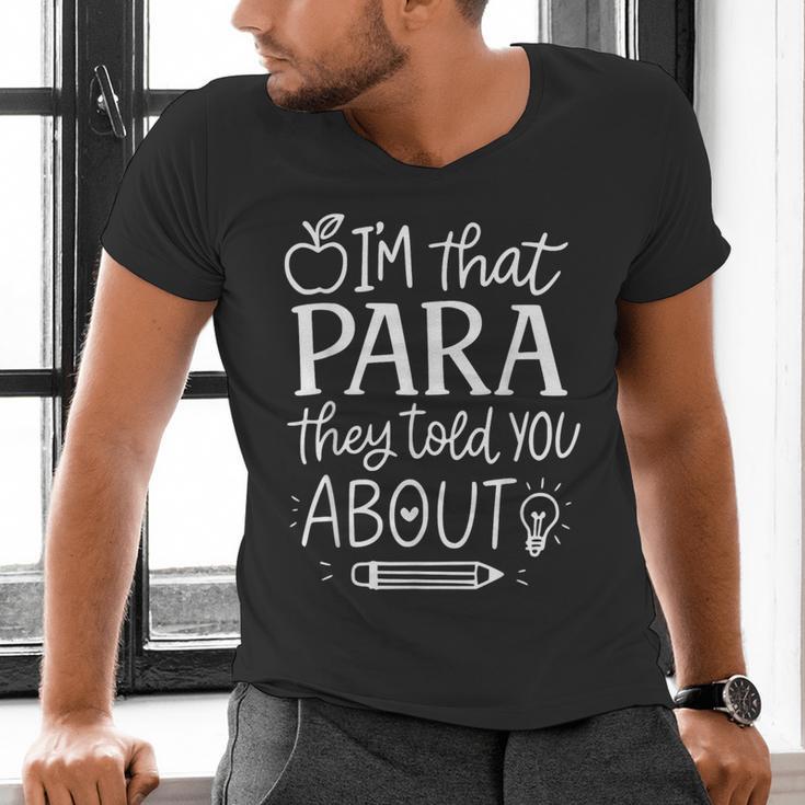 I'm That Paraprofessional They Told You About Retro Teacher Men's V-Neck T-Shirt, gift for family, gift for coworker I'm That Paraprofessional They Told You About Retro Teacher Men's V-Neck T-Shirt, gift for family, gift for coworker
