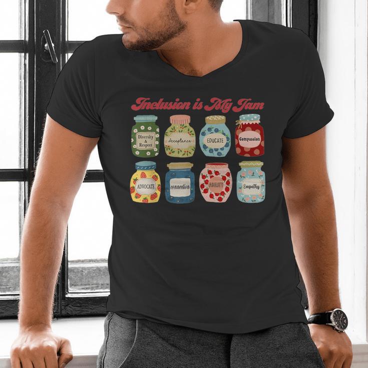 Inclusion Is My Jam Special Education Teacher Autism Men's V-Neck T-Shirt, gift for family, gift for coworker Inclusion Is My Jam Special Education Teacher Autism Men's V-Neck T-Shirt, gift for family, gift for coworker