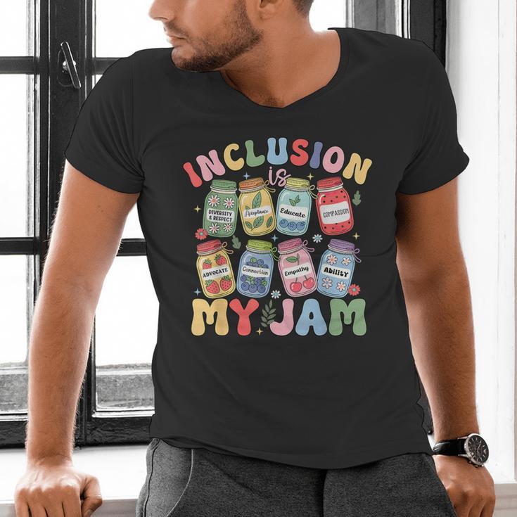 Inclusion Is My Jam SPED Teacher Special Education Life Men's V-Neck T-Shirt, gift for family, gift for coworker