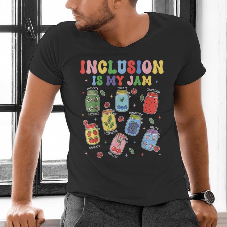 Inclusion Is My Jam SPED Teacher Special Education Life Men's V-Neck T-Shirt, gift for family, gift for coworker Inclusion Is My Jam SPED Teacher Special Education Life Men's V-Neck T-Shirt, gift for family, gift for coworker
