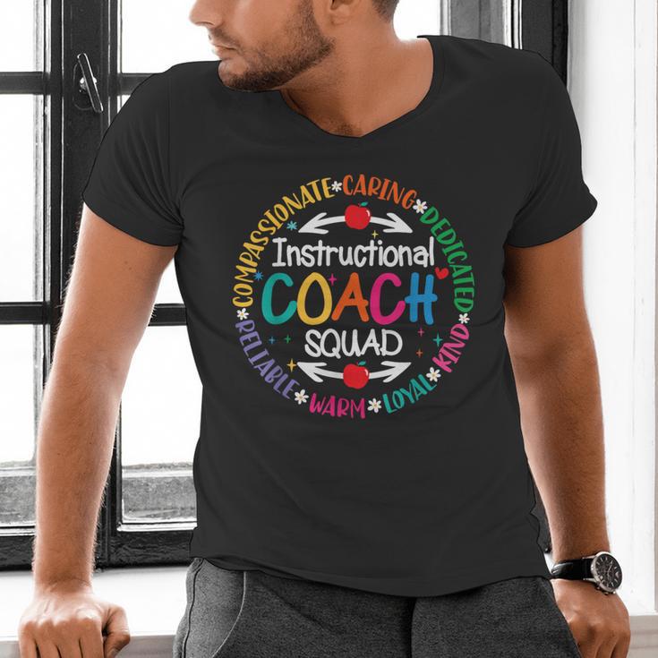 Instructional Coach Squad Teacher Assistant Support Team Men's V-Neck T-Shirt, gift for family, gift for coworker