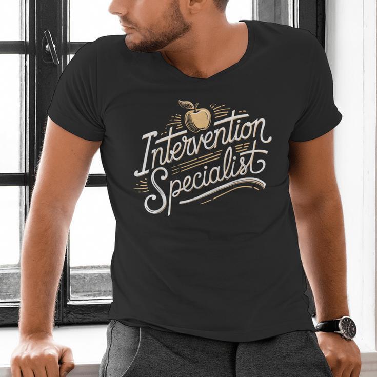 Intervention Teacher Intervention Specialist Men's V-Neck T-Shirt, gift for family, gift for coworker