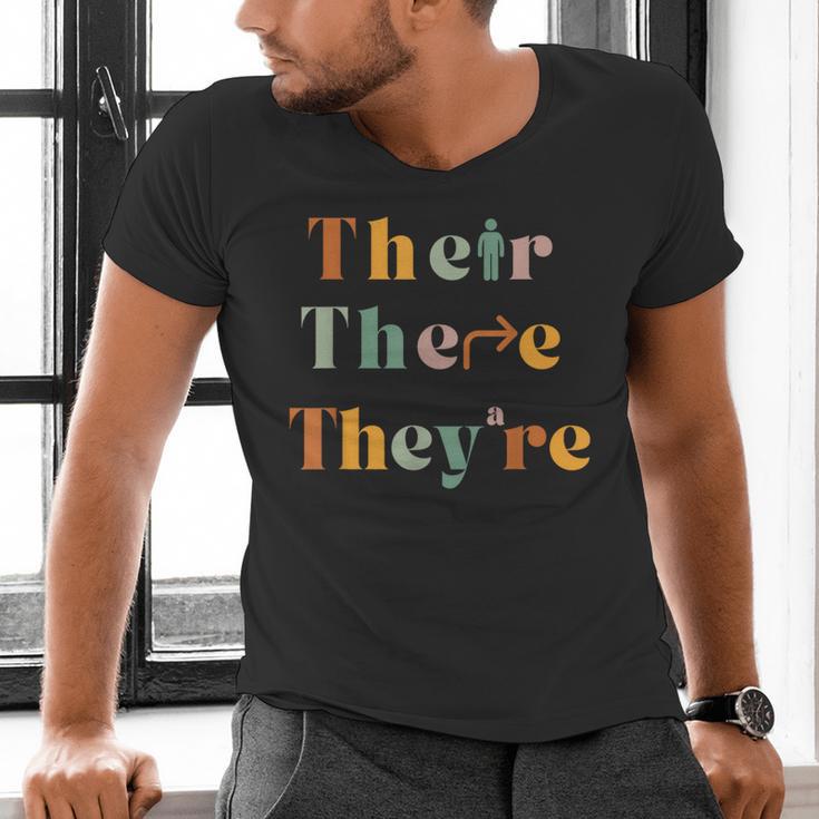 Their There They'Re English Teacher Gramma Police Joke Men's V-Neck T-Shirt, English Teacher Shirts, gift for family, gift for coworker Their There They'Re English Teacher Gramma Police Joke Men's V-Neck T-Shirt, English Teacher Shirts, gift for family, gift for coworker