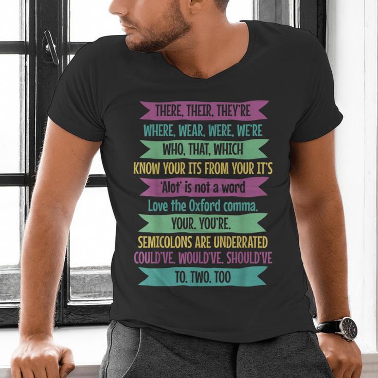 Their There And They'Re English Teacher Men Women Men's V-Neck T-Shirt, English Teacher Shirts, gift for family, gift for coworker Their There And They'Re English Teacher Men Women Men's V-Neck T-Shirt, English Teacher Shirts, gift for family, gift for coworker