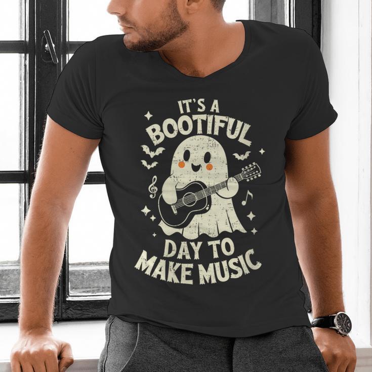 It's A Bootiful Day To Make Music Halloween Music Teacher Men's V-Neck T-Shirt, gift for family, gift for coworker It's A Bootiful Day To Make Music Halloween Music Teacher Men's V-Neck T-Shirt, gift for family, gift for coworker
