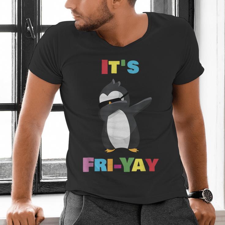 It's Fri-Yay Dabbing Penguin Friday Weekend Teacher Student Men's V-Neck T-Shirt, gift for family, gift for coworker It's Fri-Yay Dabbing Penguin Friday Weekend Teacher Student Men's V-Neck T-Shirt, gift for family, gift for coworker