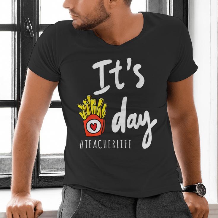 It's Fry Day Teacher Life Men's V-Neck T-Shirt, gift for family, gift for coworker It's Fry Day Teacher Life Men's V-Neck T-Shirt, gift for family, gift for coworker