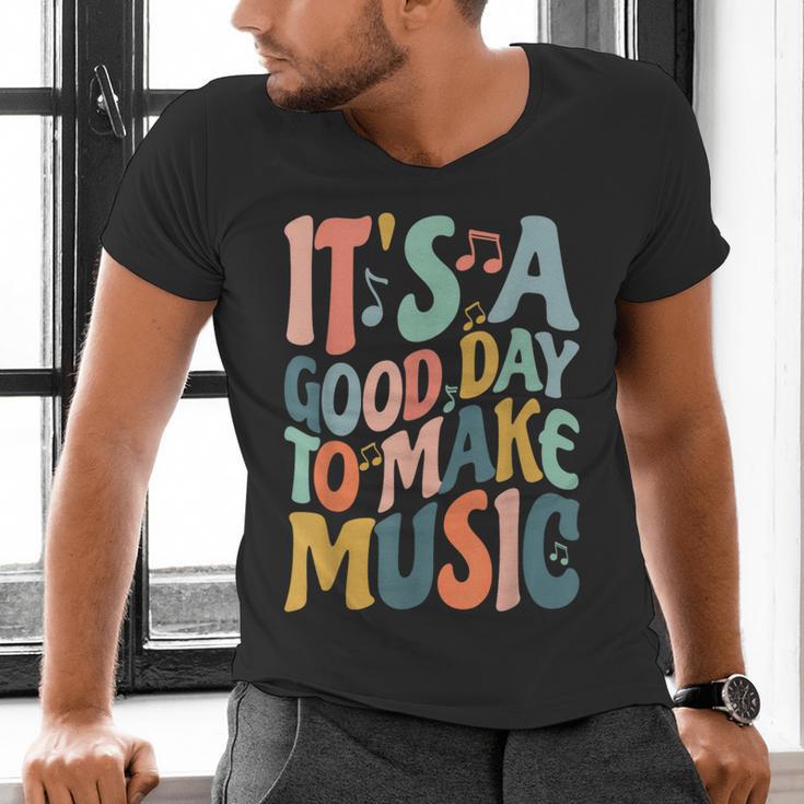 It's A Good Day To Make Music Musician Band Music Teacher Men's V-Neck T-Shirt, gift for family, gift for coworker It's A Good Day To Make Music Musician Band Music Teacher Men's V-Neck T-Shirt, gift for family, gift for coworker