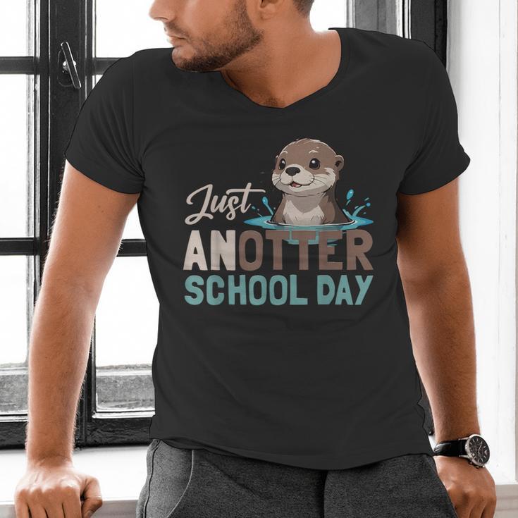 Just Anotter School Day Cute Otter Lover Teacher Student Men's V-Neck T-Shirt, gift for family, gift for coworker Just Anotter School Day Cute Otter Lover Teacher Student Men's V-Neck T-Shirt, gift for family, gift for coworker