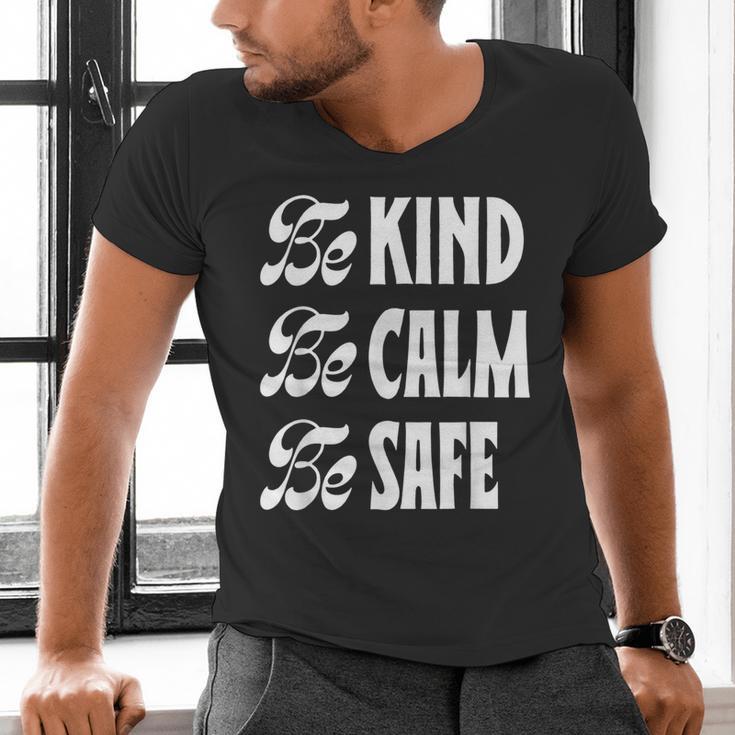 Be Kind Be Calm Be Safe Awareness For Teachers For Men Women Kids Men's V-Neck T-Shirt, gift for family, gift for coworker Be Kind Be Calm Be Safe Awareness For Teachers For Men Women Kids Men's V-Neck T-Shirt, gift for family, gift for coworker