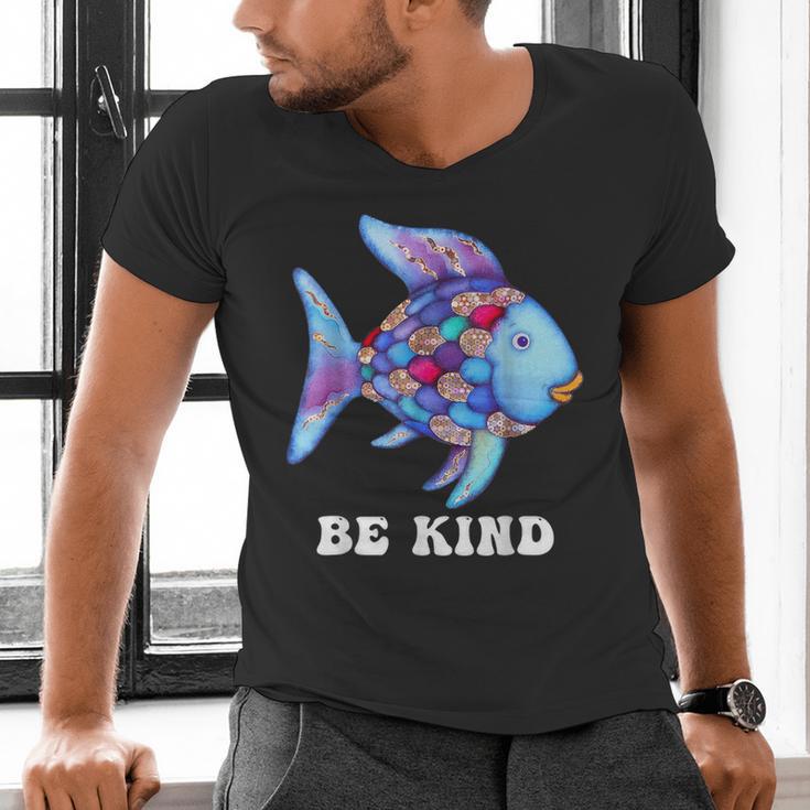 Be Kind Rainbow Fish Teacher Life Teaching Back To School Men's V-Neck T-Shirt, gift for family, gift for coworker Be Kind Rainbow Fish Teacher Life Teaching Back To School Men's V-Neck T-Shirt, gift for family, gift for coworker