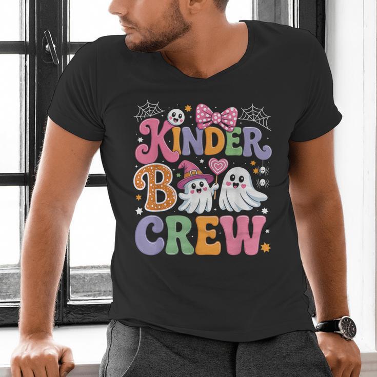 Kinder Boo Crew Kindergarten Teacher Student Halloween Men's V-Neck T-Shirt, gift for family, gift for coworker