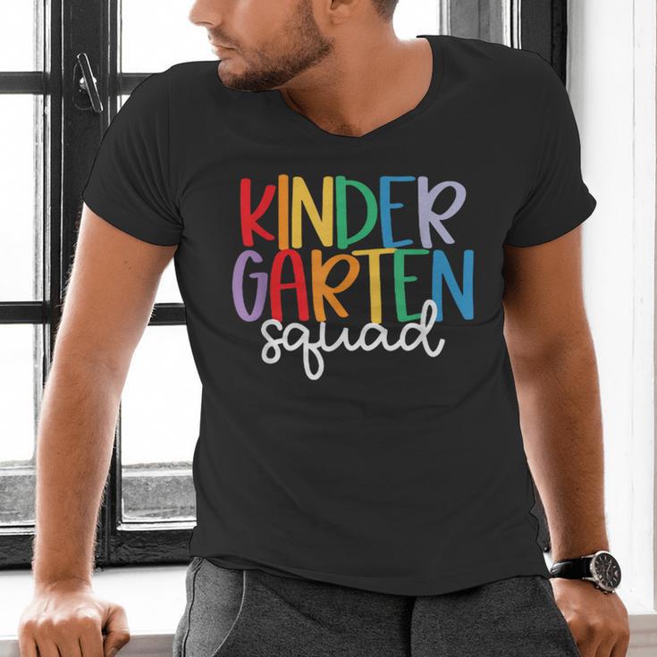 Kindergarten Squad Team Crew Teacher Back To School Men's V-Neck T-Shirt, gift for family, gift for coworker Kindergarten Squad Team Crew Teacher Back To School Men's V-Neck T-Shirt, gift for family, gift for coworker