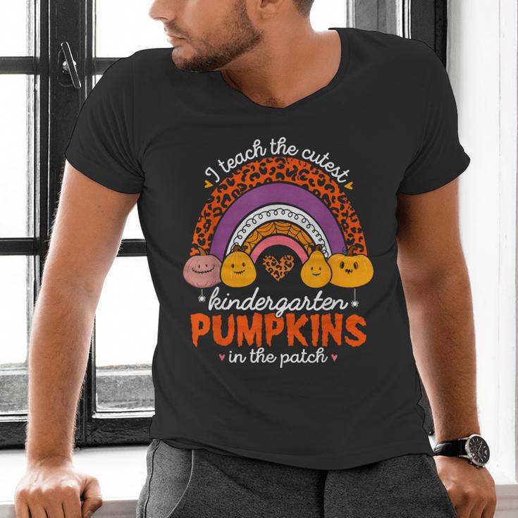 Kindergarten Teacher Pumpkin Patch Cute Men's V-Neck T-Shirt, gift for family, gift for coworker Kindergarten Teacher Pumpkin Patch Cute Men's V-Neck T-Shirt, gift for family, gift for coworker