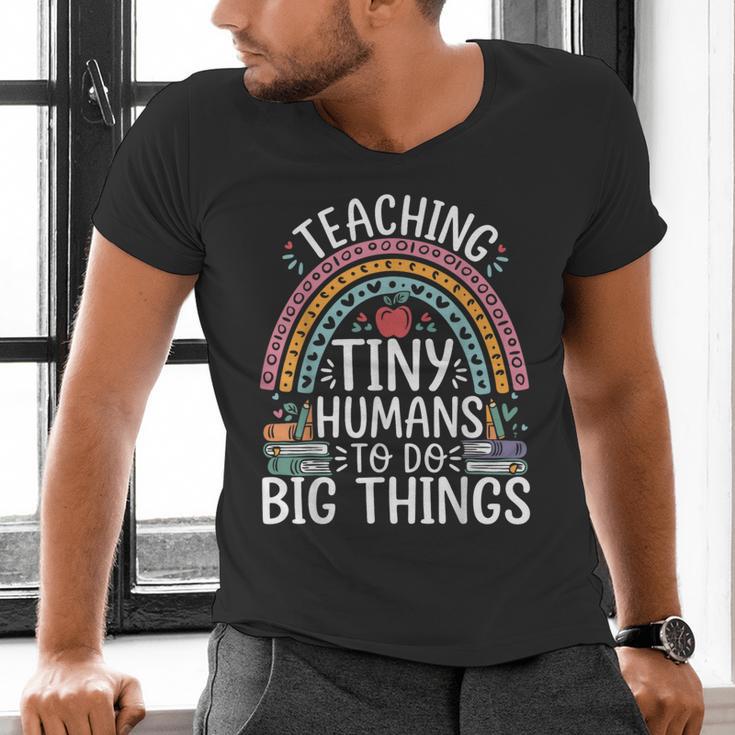 Kindergarten Teacher Tiny Humans Pre-School Teacher Men's V-Neck T-Shirt, gift for family, gift for coworker Kindergarten Teacher Tiny Humans Pre-School Teacher Men's V-Neck T-Shirt, gift for family, gift for coworker