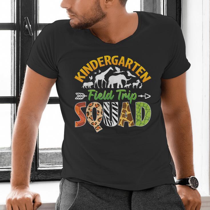 Kindergarten Zoo Field Trip Squad Matching Teacher Students Men's V-Neck T-Shirt, gift for family, gift for coworker Kindergarten Zoo Field Trip Squad Matching Teacher Students Men's V-Neck T-Shirt, gift for family, gift for coworker