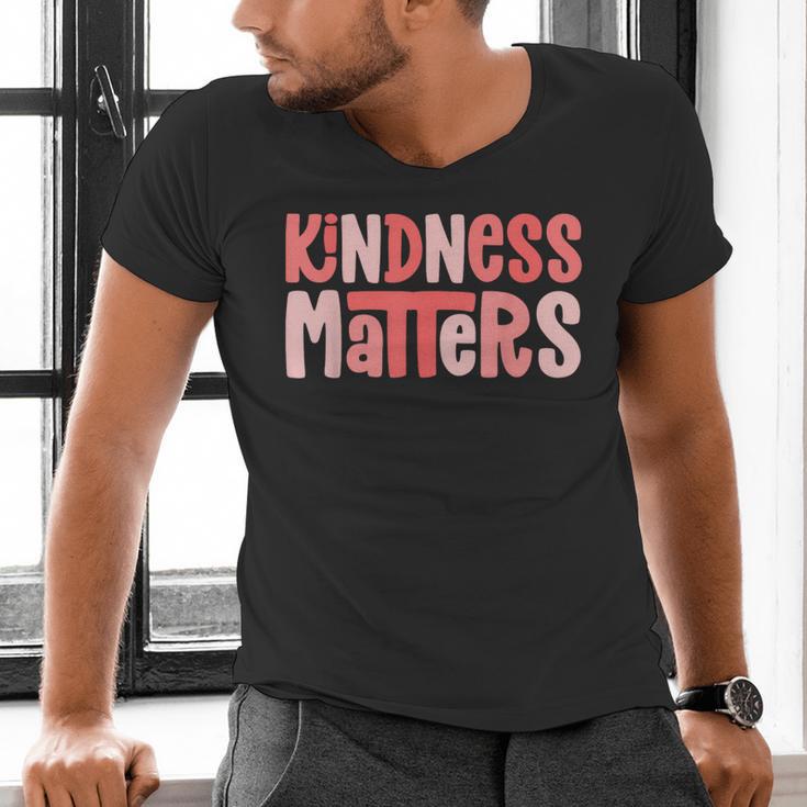 Kindness Matters Anti Bullying Shirts Teacher Child Men's V-Neck T-Shirt, gift for family, gift for coworker