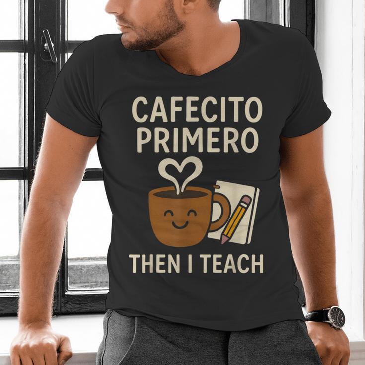 Latina Teacher Bilingual Educator Spanish Heritage Empower Men's V-Neck T-Shirt, gift for family, gift for coworker