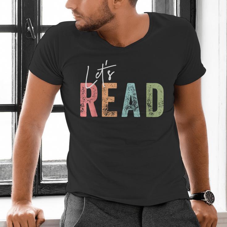 Let's Read Book Nerd Reading Book Lover Librarian Teacher Men's V-Neck T-Shirt, gift for family, gift for coworker Let's Read Book Nerd Reading Book Lover Librarian Teacher Men's V-Neck T-Shirt, gift for family, gift for coworker