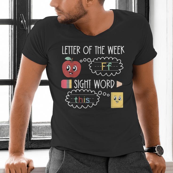Letter Of The Week Ff Sight Word Teacher Squad Men's V-Neck T-Shirt, gift for family, gift for coworker Letter Of The Week Ff Sight Word Teacher Squad Men's V-Neck T-Shirt, gift for family, gift for coworker