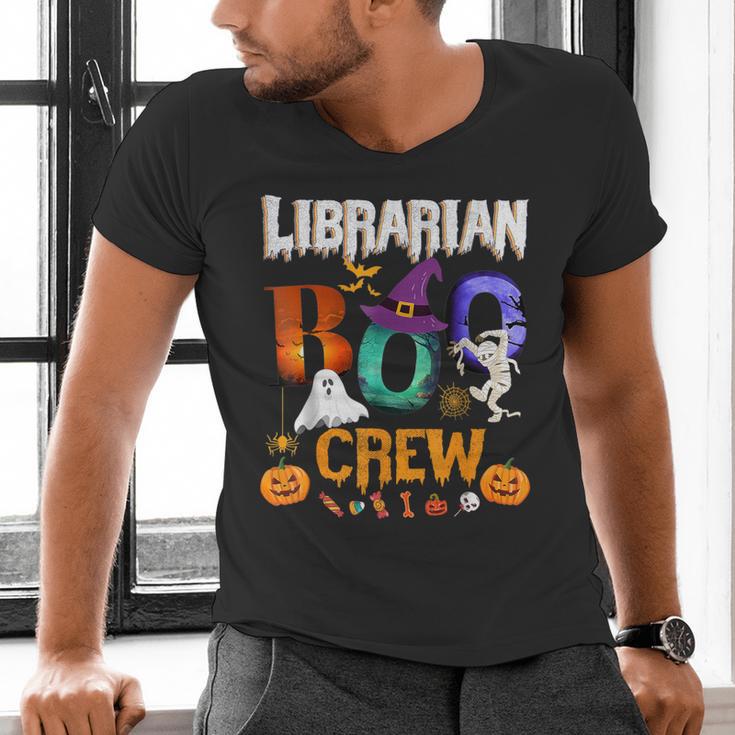 Librarian Boo Crew Teacher Student Halloween Costume Men's V-Neck T-Shirt, gift for family, gift for coworker Librarian Boo Crew Teacher Student Halloween Costume Men's V-Neck T-Shirt, gift for family, gift for coworker