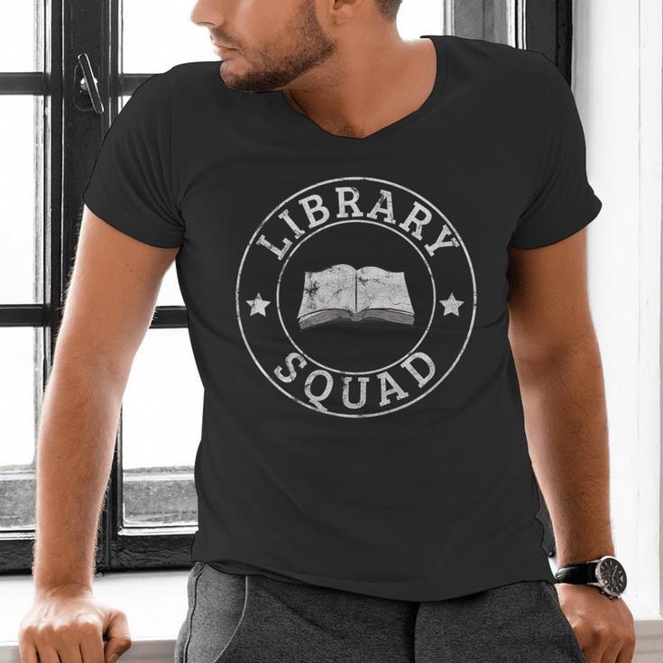 Library Squad Librarian Staff Teacher Group Matching For Men Women Men's V-Neck T-Shirt, gift for family, gift for coworker