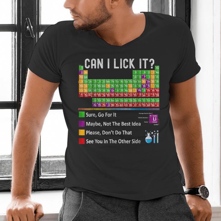 Can I Lick It Periodic Table Chart Science Teacher Cool Meme Men's V-Neck T-Shirt, Science Teacher Shirts, gift for family, gift for coworker