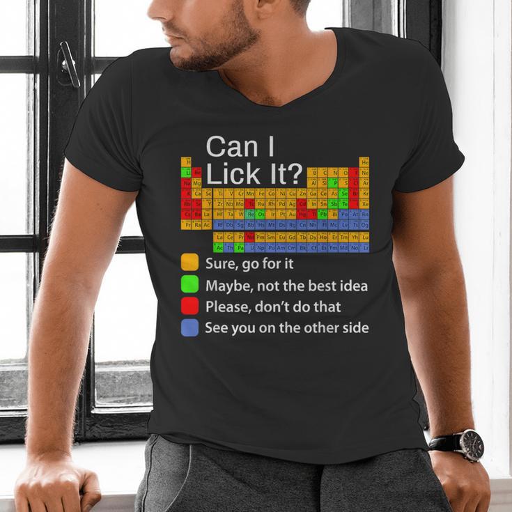 Can I Lick It Periodic Table Chemistry Teachers Men's V-Neck T-Shirt, gift for family, gift for coworker Can I Lick It Periodic Table Chemistry Teachers Men's V-Neck T-Shirt, gift for family, gift for coworker