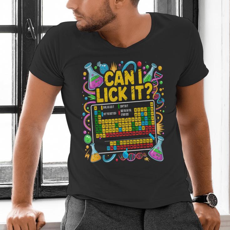 Can I Lick It Periodic Table Science Teacher Men Women Men's V-Neck T-Shirt, Science Teacher Shirts, gift for family, gift for coworker