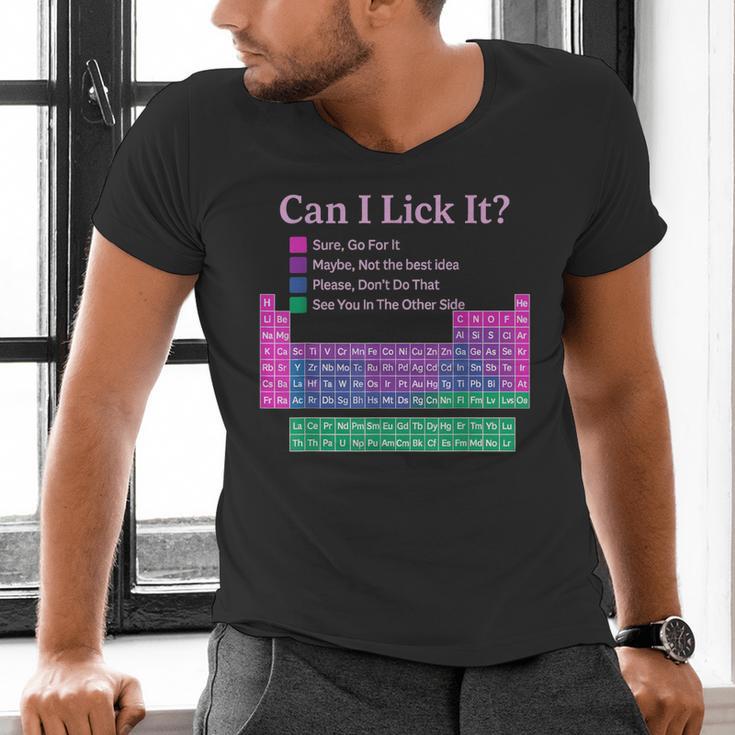 Can I Lick It Periodic Table Teacher Student Kids Men's V-Neck T-Shirt, gift for family, gift for coworker