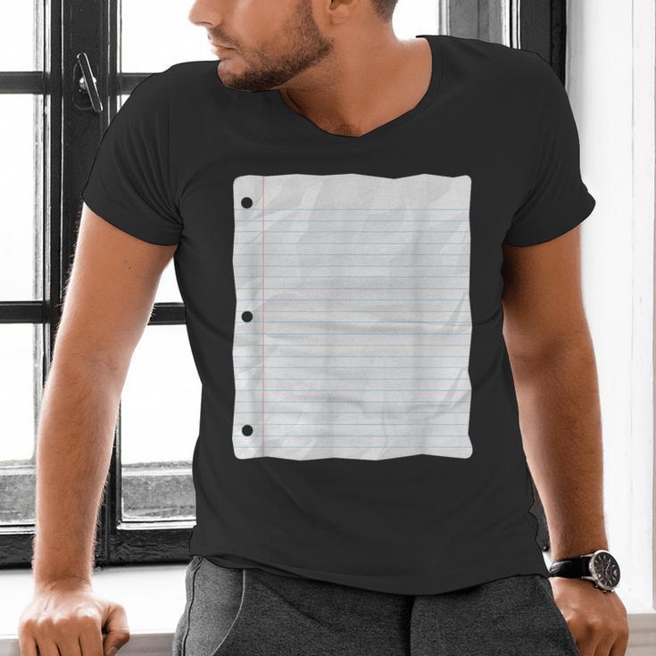 Lined Paper Notebook Halloween Costume For Students Teachers For Men Women Kids Men's V-Neck T-Shirt, gift for family, gift for coworker