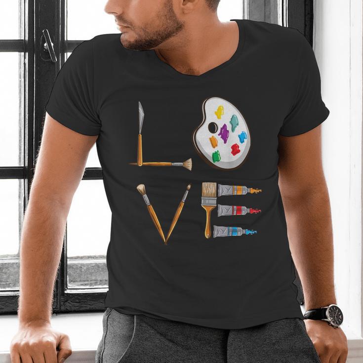 Love Art For Artist Art Teacher Men's V-Neck T-Shirt, gift for family, gift for coworker Love Art For Artist Art Teacher Men's V-Neck T-Shirt, gift for family, gift for coworker