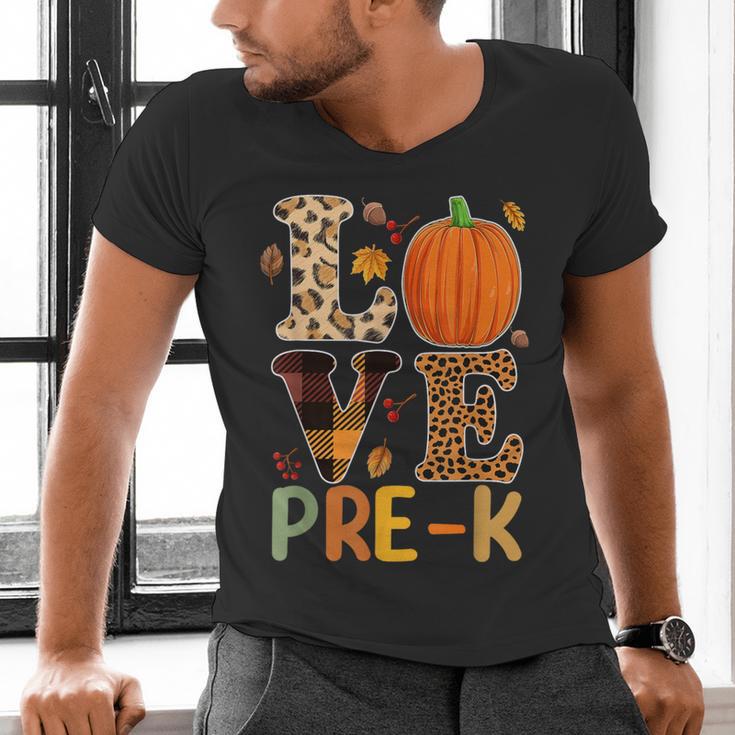 Love Pre-k Teacher Shirts Autumn Fall Pumpkin Fall Leopard Men's V-Neck T-Shirt, gift for family, gift for coworker Love Pre-k Teacher Shirts Autumn Fall Pumpkin Fall Leopard Men's V-Neck T-Shirt, gift for family, gift for coworker