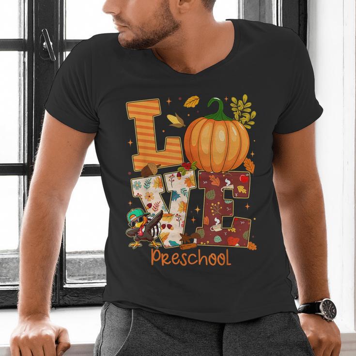 Love Preschool Teacher Turkey Thanksgiving Autumn Fall Men's V-Neck T-Shirt, gift for family, gift for coworker Love Preschool Teacher Turkey Thanksgiving Autumn Fall Men's V-Neck T-Shirt, gift for family, gift for coworker