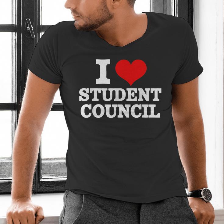 I Love Student Council Student Teacher Men's V-Neck T-Shirt, gift for family, gift for coworker