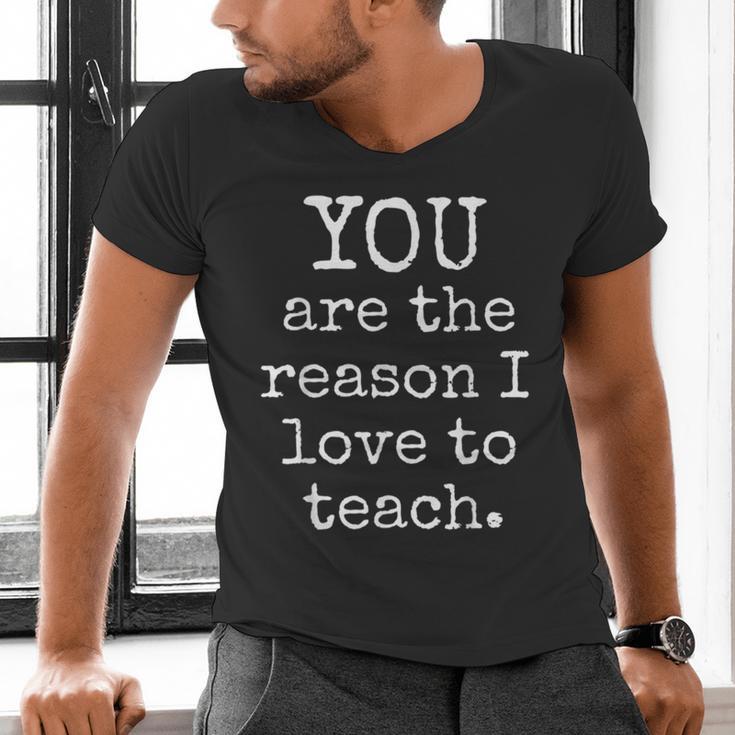 Love To Teach Positive Affirmation Kind Motivational Teacher Men's V-Neck T-Shirt, gift for family, gift for coworker
