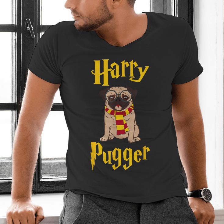 Lovely Harry Pugger Pug Men's V-Neck T-Shirt, gift for family, gift for coworker