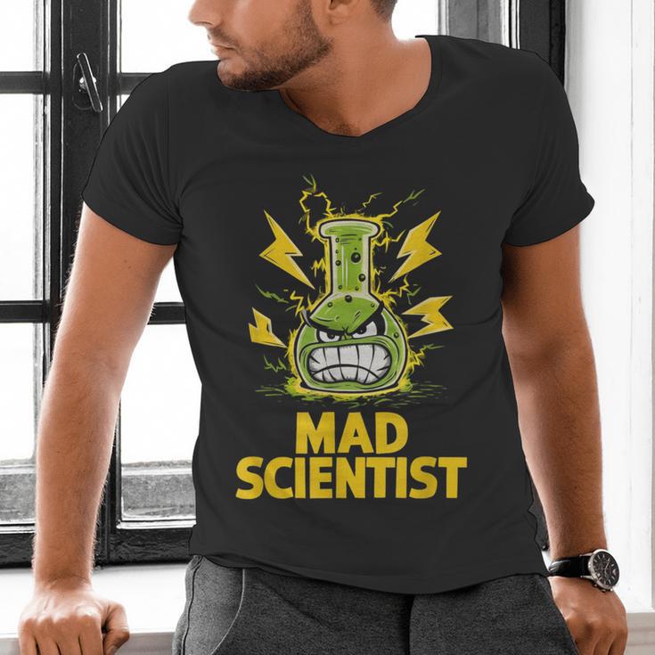 Mad Scientist Kids Youth Adult Science Teacher Chemistry Men's V-Neck T-Shirt, Science Teacher Shirts, gift for family, gift for coworker