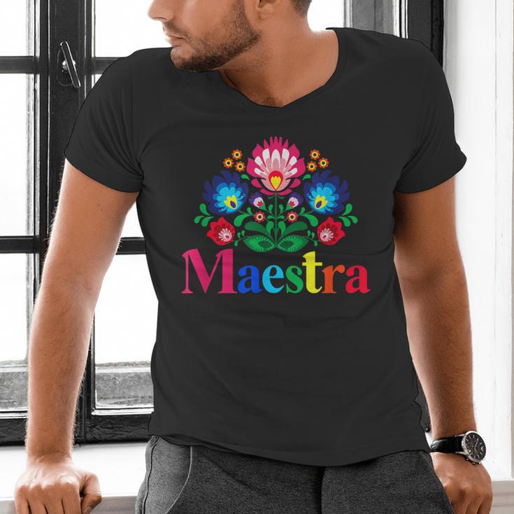 Maestra Proud Spanish Teacher Bilingual Teacher Latina Men's V-Neck T-Shirt, gift for family, gift for coworker Maestra Proud Spanish Teacher Bilingual Teacher Latina Men's V-Neck T-Shirt, gift for family, gift for coworker