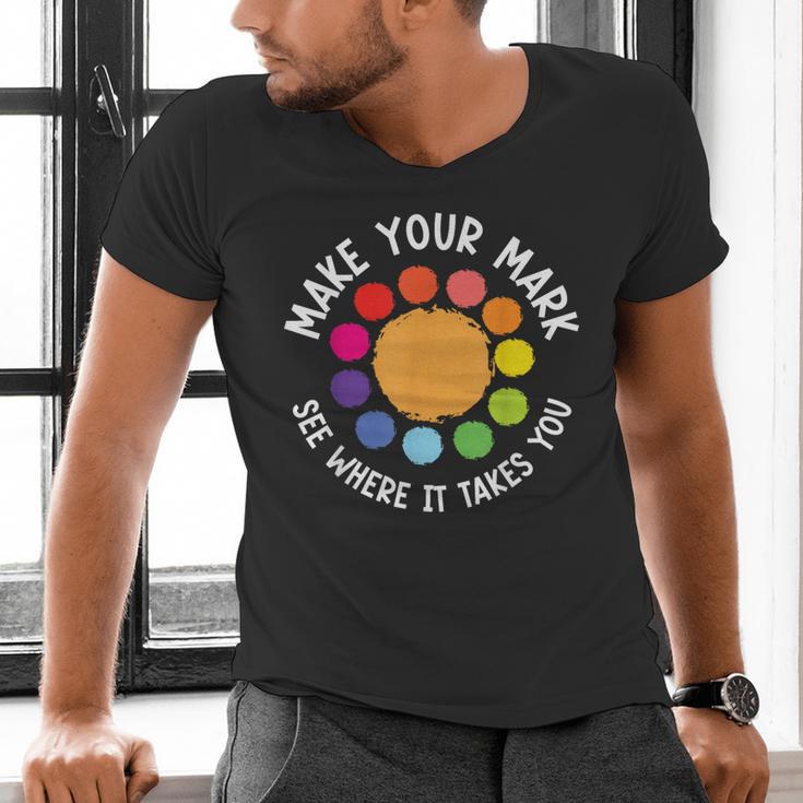 Make Your Mark For a International Dot Day Teacher Dot Lover Men's V-Neck T-Shirt, gift for family, gift for coworker Make Your Mark For a International Dot Day Teacher Dot Lover Men's V-Neck T-Shirt, gift for family, gift for coworker
