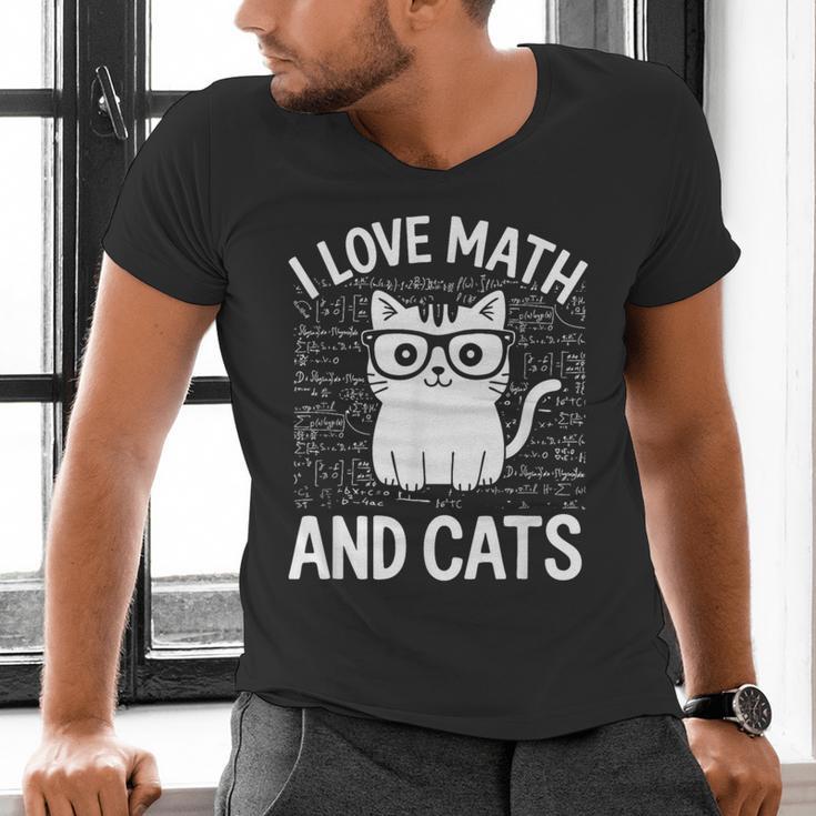 Math And Cats Apparel For Teachers Students Cat Lovers Men's V-Neck T-Shirt, gift for family, gift for coworker Math And Cats Apparel For Teachers Students Cat Lovers Men's V-Neck T-Shirt, gift for family, gift for coworker