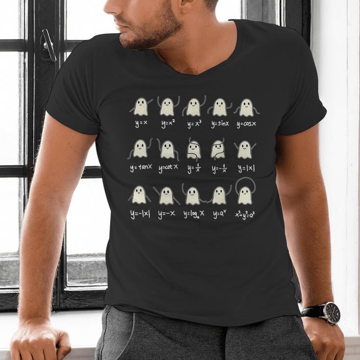Math Dance Ghost Halloween Spooky Cute Ghost Math Teacher Men's V-Neck T-Shirt, gift for family, gift for coworker Math Dance Ghost Halloween Spooky Cute Ghost Math Teacher Men's V-Neck T-Shirt, gift for family, gift for coworker