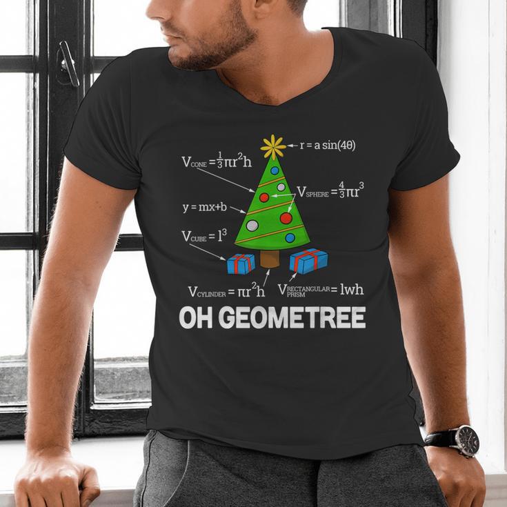 Math Geometry Christmas Tree Geometree Teacher Men's V-Neck T-Shirt, gift for family, gift for coworker Math Geometry Christmas Tree Geometree Teacher Men's V-Neck T-Shirt, gift for family, gift for coworker