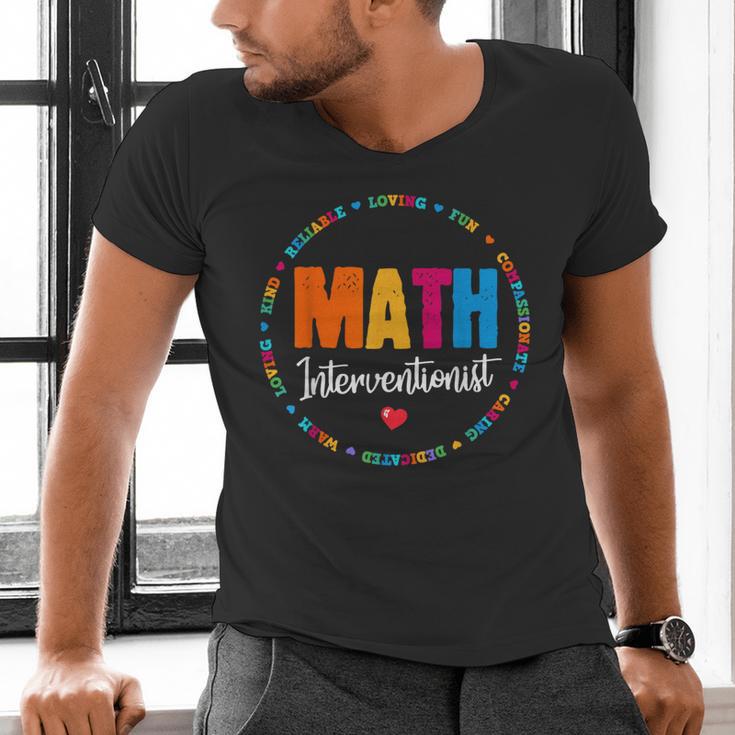 Math Interventionist Teacher Coach Squad Mathematics STEM Men's V-Neck T-Shirt, gift for family, gift for coworker Math Interventionist Teacher Coach Squad Mathematics STEM Men's V-Neck T-Shirt, gift for family, gift for coworker