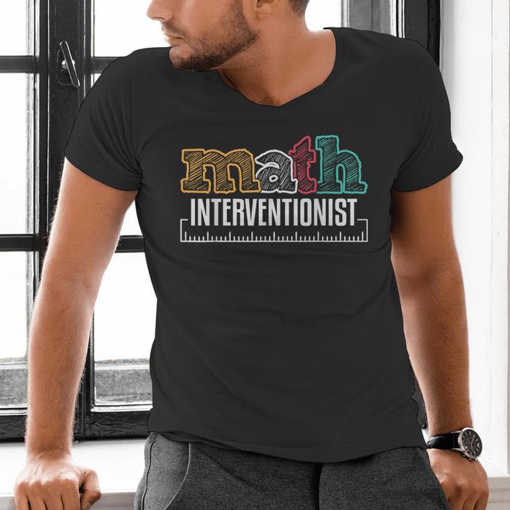 Math Interventionist Teacher Mathematics Men's V-Neck T-Shirt, gift for family, gift for coworker Math Interventionist Teacher Mathematics Men's V-Neck T-Shirt, gift for family, gift for coworker