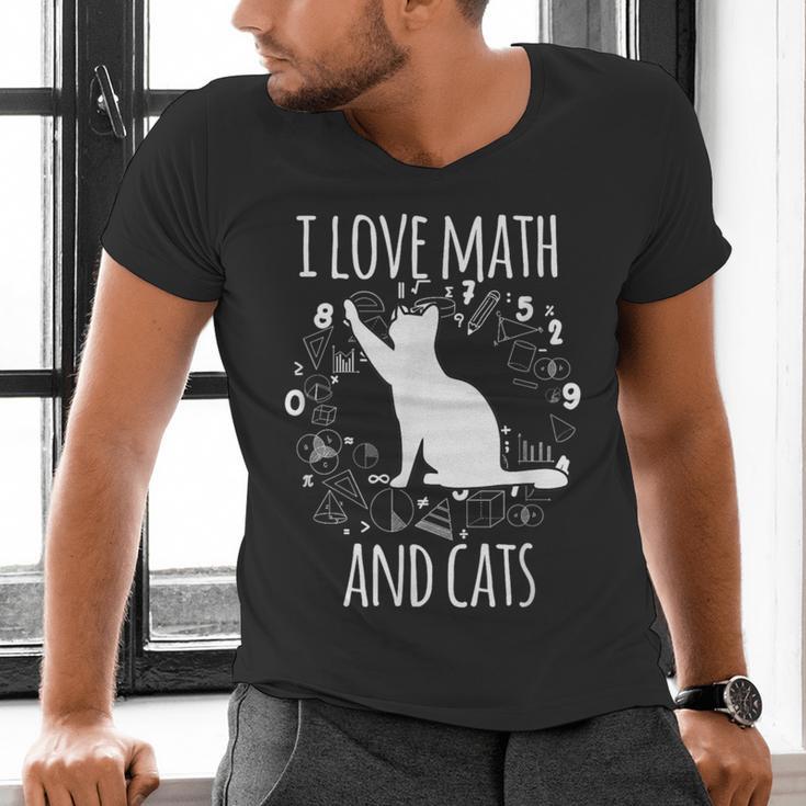 Math Nerd Math Teacher Cat Lover I Love Math And Cats Men's V-Neck T-Shirt, gift for family, gift for coworker Math Nerd Math Teacher Cat Lover I Love Math And Cats Men's V-Neck T-Shirt, gift for family, gift for coworker